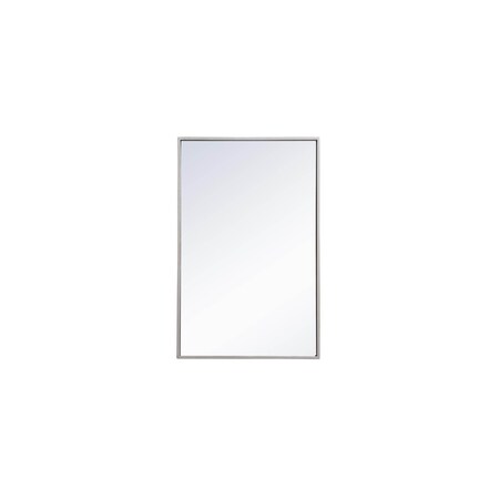 Elegant Decor Metal Frame Rectangle Mirror 18X28 Inch In Silver MR41828S